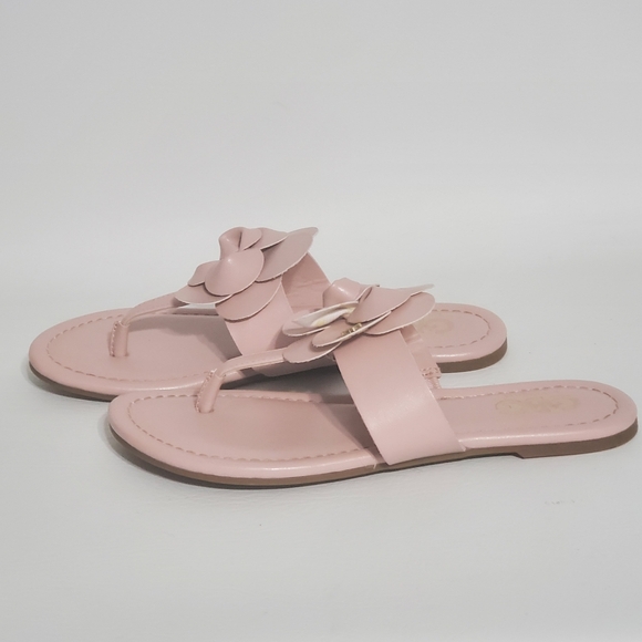 GBG Los Angeles Blush Floral Sandals Flip Flops Women's Size 5 1/2 - Picture 2 of 7
